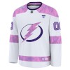 Män Ishockey Tampa Bay Lightning tröja med eget tryck Fanatics Hockey Fights Cancer Practice 2024-25 Vit